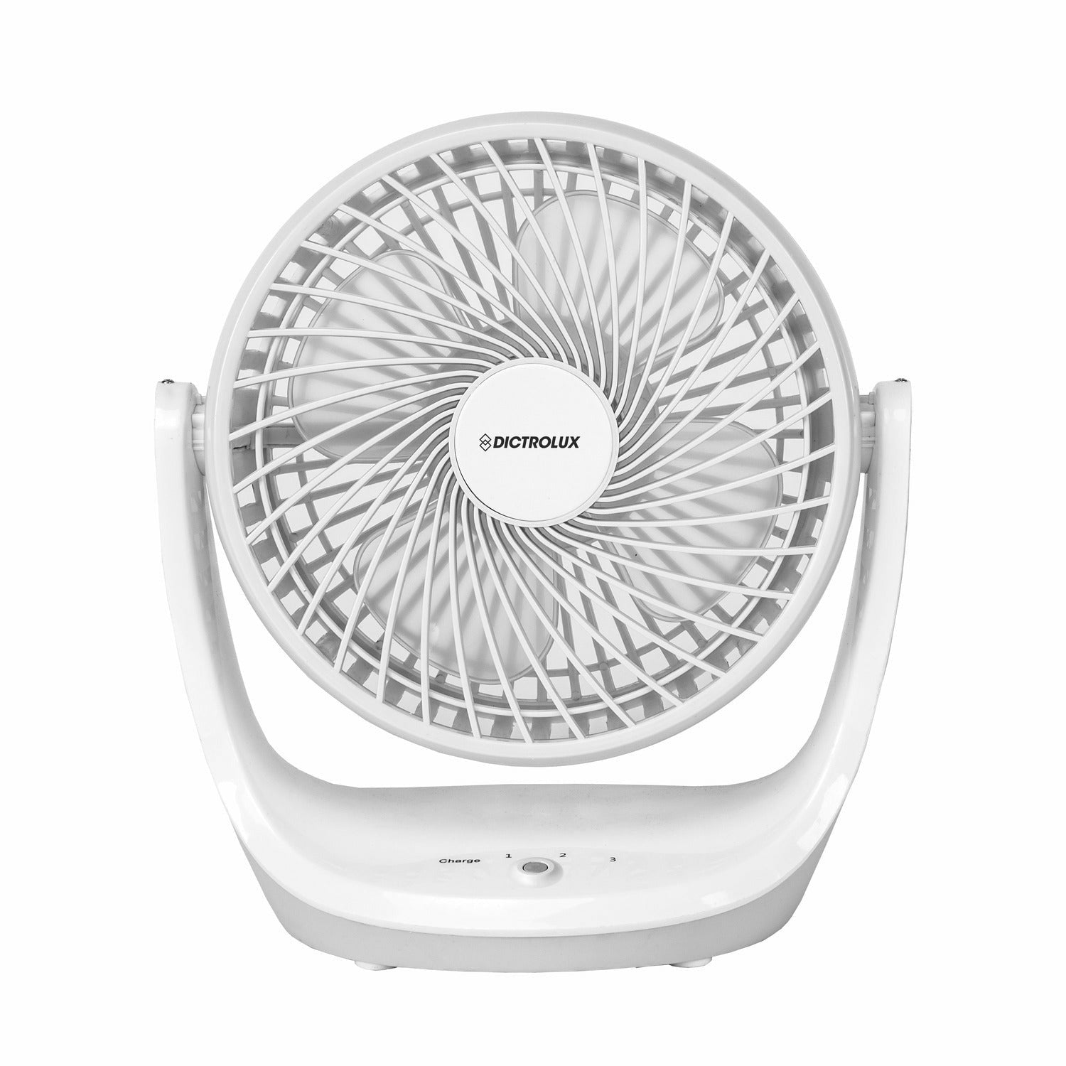 DICTROLUX - Ventilatore Portatile ricaricabile da scrivania 4 Watt - h23x21x13,3 cm